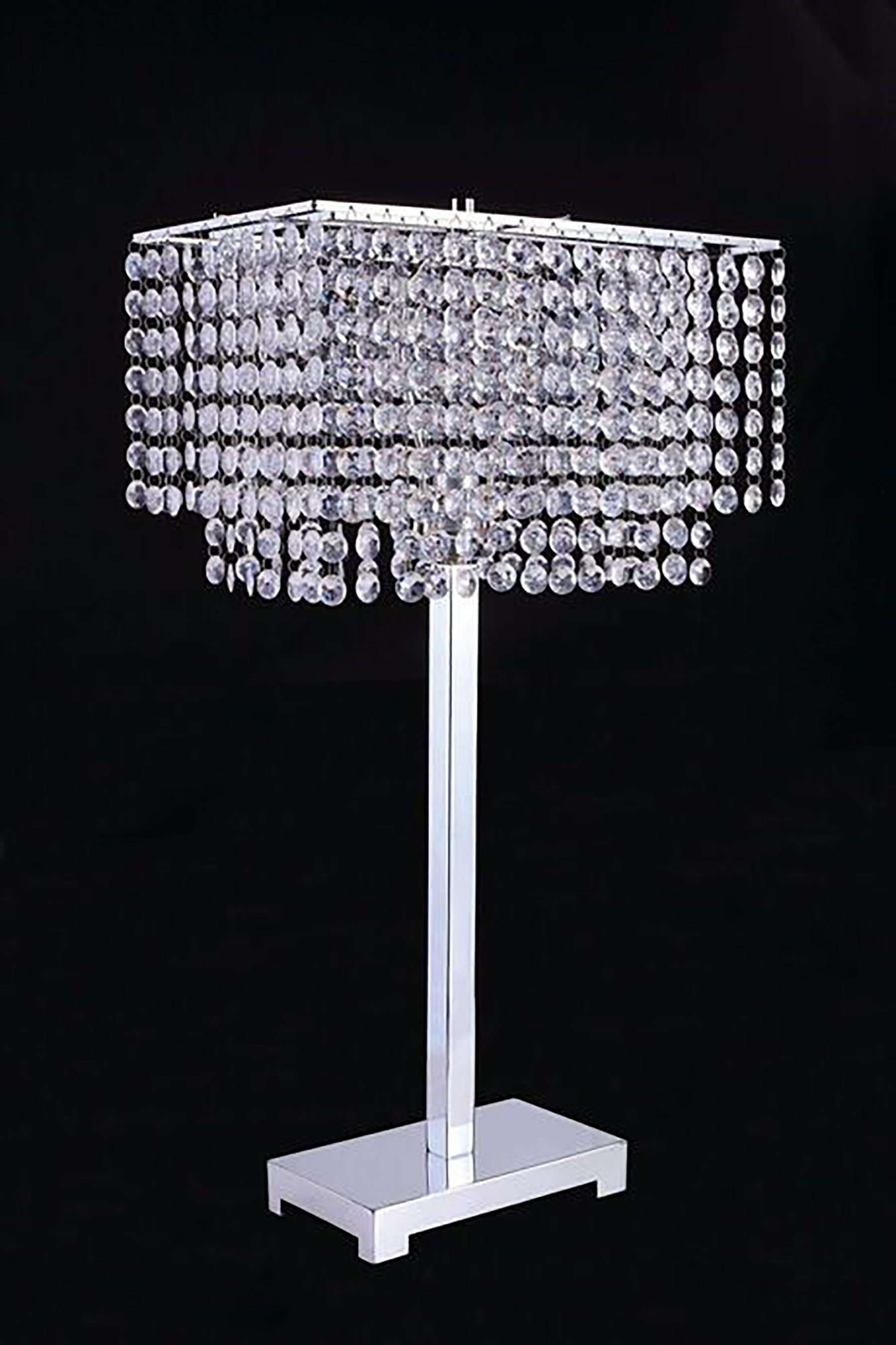 Ore International 28"H Crystal Strings Table Lamp