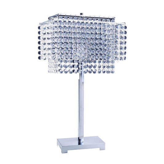 Ore International 28"H Crystal Strings Table Lamp