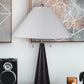 Ore International 28"H Metal Table Lamp In Black & Silver
