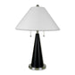 Ore International 28"H Metal Table Lamp In Black & Silver