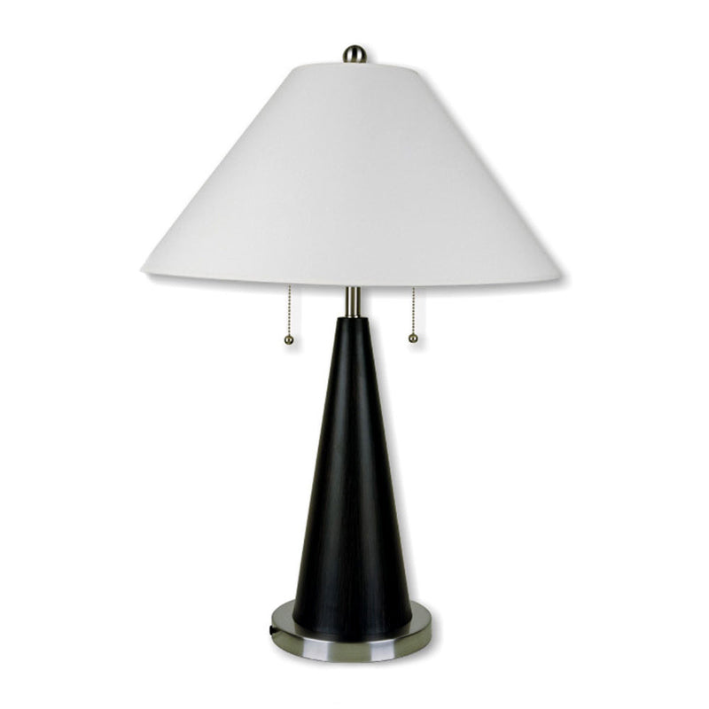 Ore International 28"H Metal Table Lamp In Black & Silver
