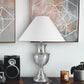 Ore International 28"H Metal Table Lamp In Satin Nickel