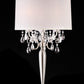 Ore International 29" Brush Silver 3-lights Candelabra Crystal Table Lamp