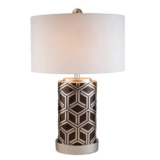 Ore International 29"H Chestnut Geometric Table Lamp