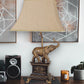 Ore International 29"H Elephant Table Lamp In Antique Gold