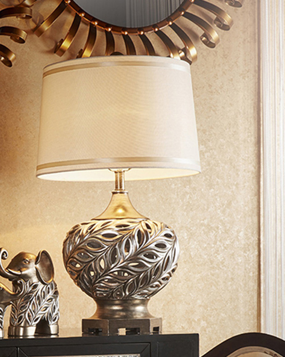 Ore International 29"H Kiara Silver Table Lamp