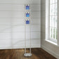 Ore International 3-Light Adjustable Floor Lamp In Blue