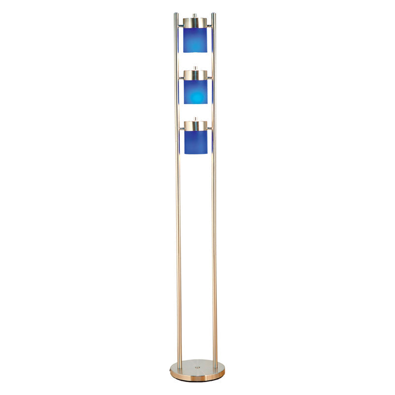 Ore International 3-Light Adjustable Floor Lamp In Blue