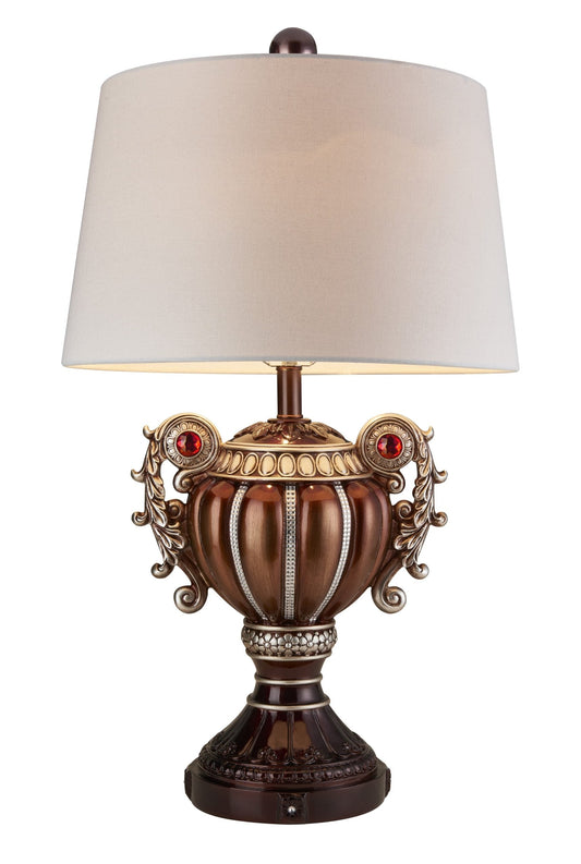 Ore International 30"H Delicata Bronze Silver Urn Table Lamp