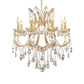 Ore International 30"H Gallant Cognac Crystal 8-Light LED Hardwired Chandelier