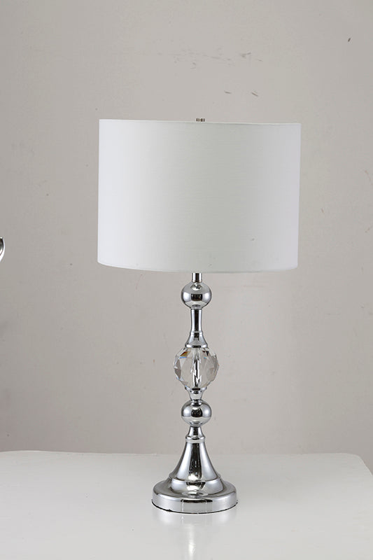 Ore International 30"H Leona Crystal And Chrome Table Lamp