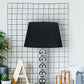 Ore International 30"H Metal Table Lamp In Black With A Shiny Chrome Base