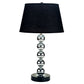 Ore International 30"H Metal Table Lamp In Black With A Shiny Chrome Base