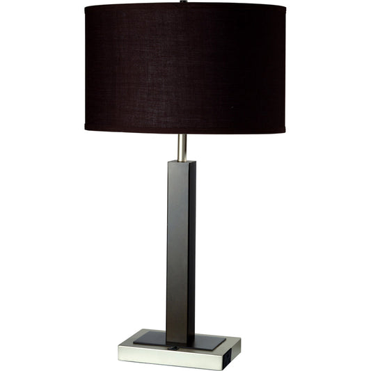 Ore International 30"H Modern Metal Table Lamp In Black