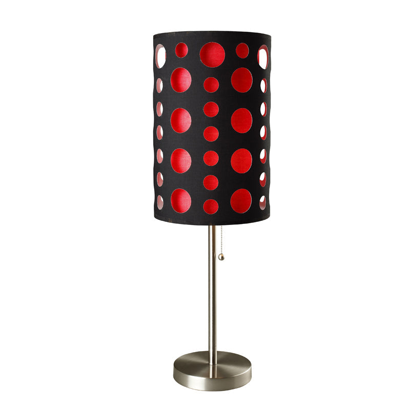Ore International 30"H Modern Retro Black & Red Table Lamp