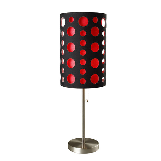 Ore International 30"H Modern Retro Black & Red Table Lamp