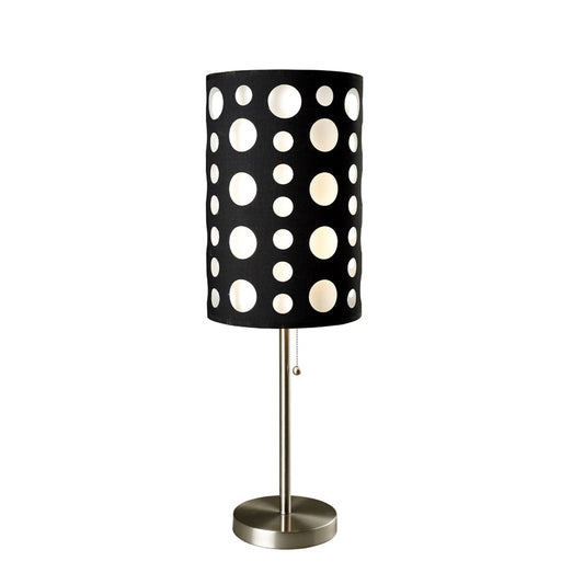 Ore International 30"H Modern Retro Black & White Table Lamp