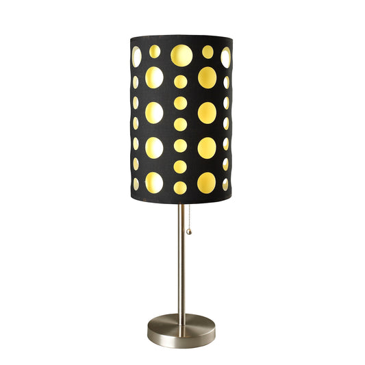 Ore International 30"H Modern Retro Black & Yellow Table Lamp