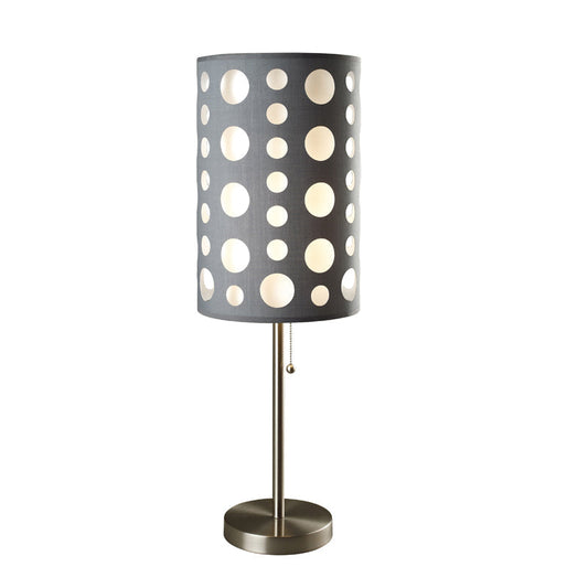 Ore International 30"H Modern Retro Gray & White Table Lamp