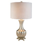 Ore International 30"H Royal Silver And Metallic Gold Paisley Table Lamp On Chippendale Footed Legs