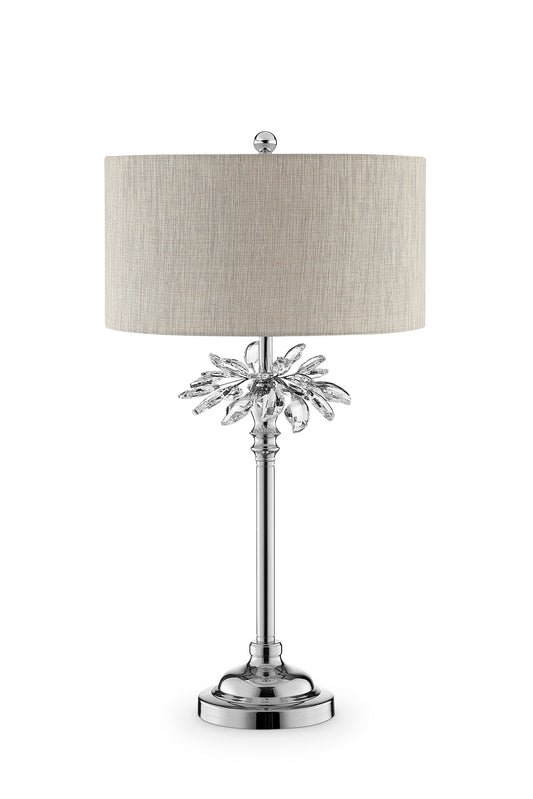 Ore International 32"H Ayana Starburst Crystal Silver Chrome Table Lamp