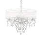 Ore International 32"H Evangelia 5-Light Single Shade Crystal Hardwired Chandelier