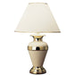 Ore International 32"H Gold Banded Ivory Metal Table Lamp