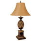 Ore International 32"H Pineapple Table Lamp In Antique Gold