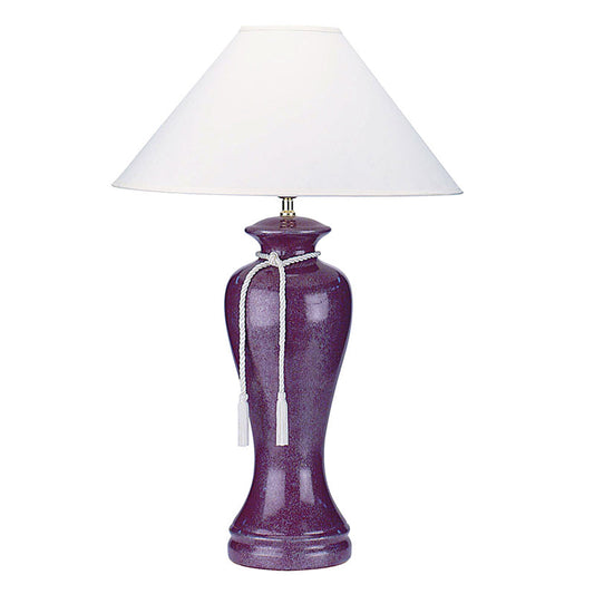 Ore International 35"H Ceramic Table Lamp In Burgundy