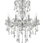 Ore International 37"H Eilish Silver Crystal 8-Light LED Hardwired Chandelier
