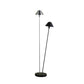 Ore International 48"H LED Double G-9 Matte Powder Black & Silver Redman Brushed Nickel Floor Lamp