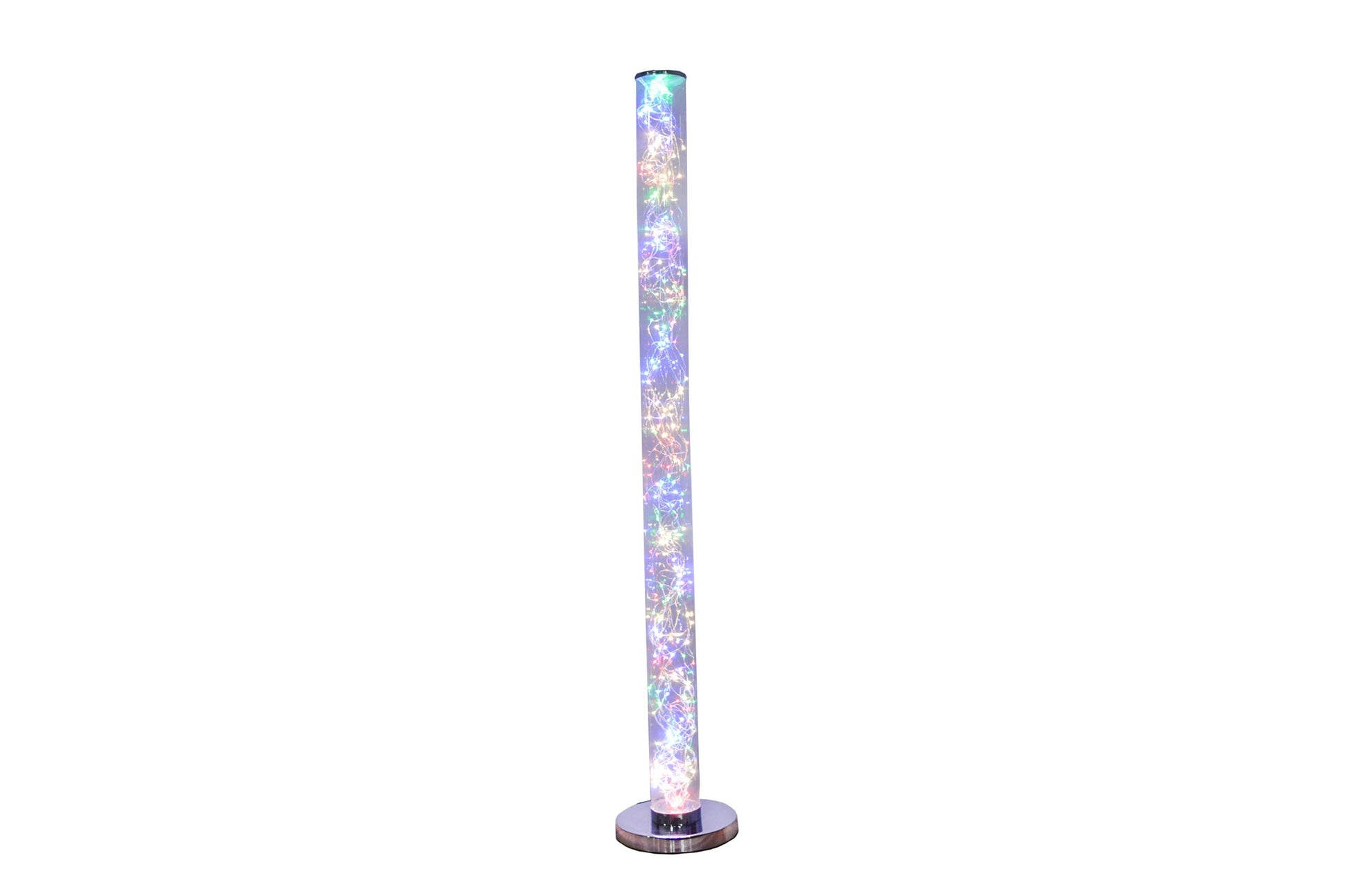 Ore International 49"H Exposed Multi-Colored Rope LED Namiri Column Floor Lamp With Wireless Remote Control