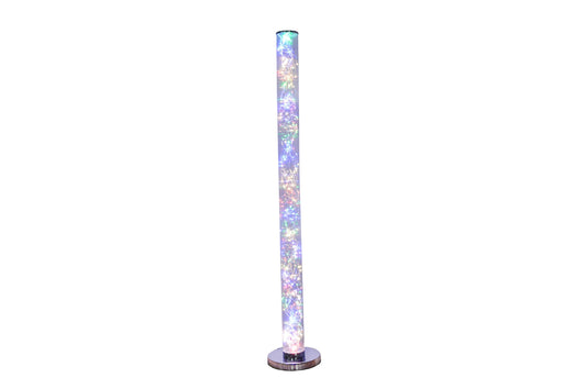 Ore International 49"H Exposed Multi-Colored Rope LED Namiri Column Floor Lamp With Wireless Remote Control