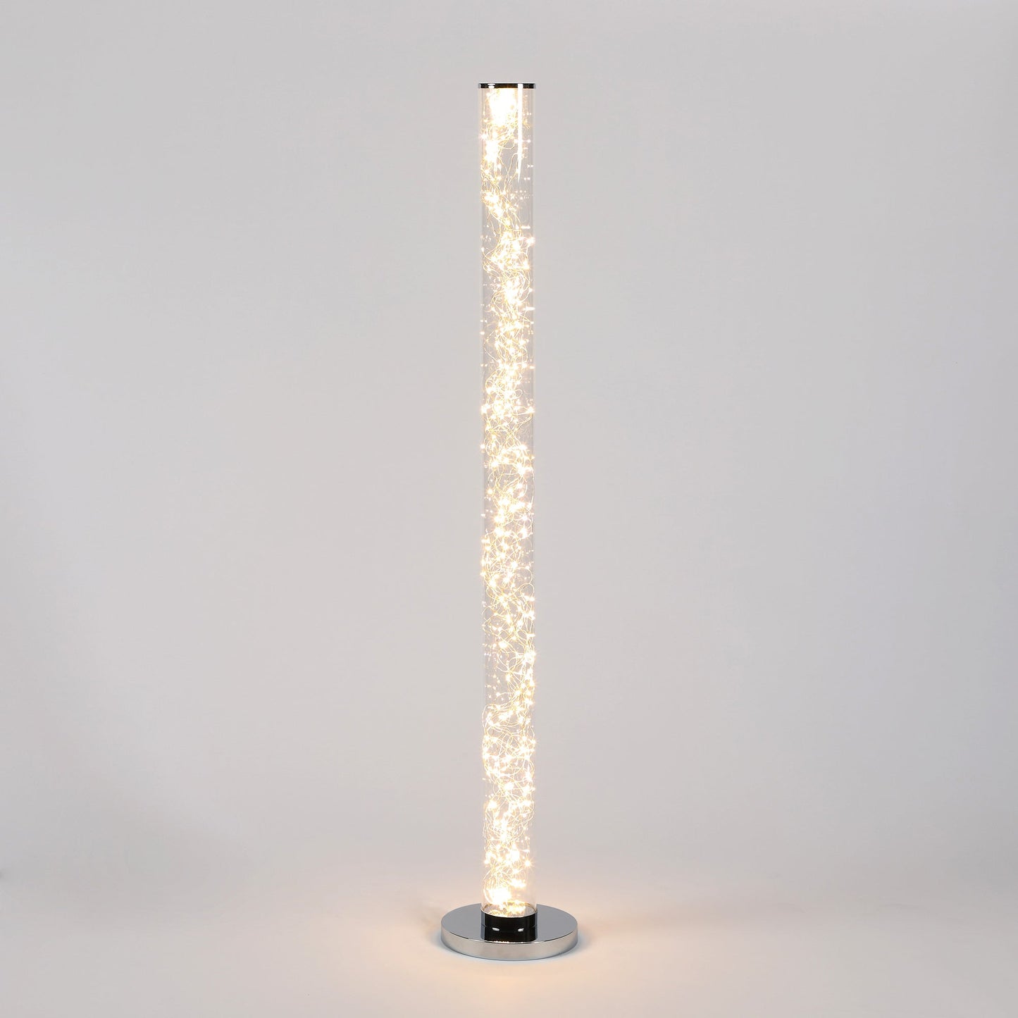 Ore International 49"H Exposed Rope LED Minari Clear Column Floor Lamp