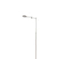 Ore International 50"H Adjustable Luna LED Swing Arm Satin Steel Studio Reading Floor Lamp