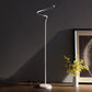 Ore International 51"H LED Matte White Curvilinear S-Curve Spiral Tube Angled Floor Lamp