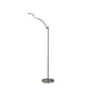 Ore International 54"H Tinsley Silver Integrated LED Task Floor Lamp