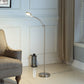 Ore International 54"H Tinsley Silver Integrated LED Task Floor Lamp
