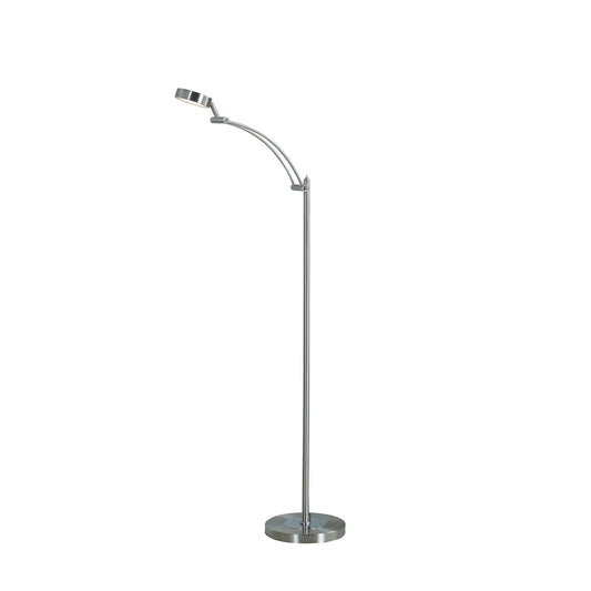 Ore International 54"H Tinsley Silver Integrated LED Task Floor Lamp