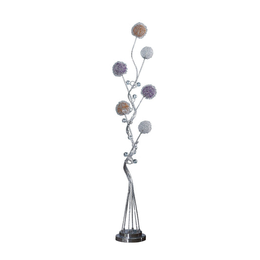 Ore International 59"H 6 Aluminum LED Zeus Metal Floor Lamp