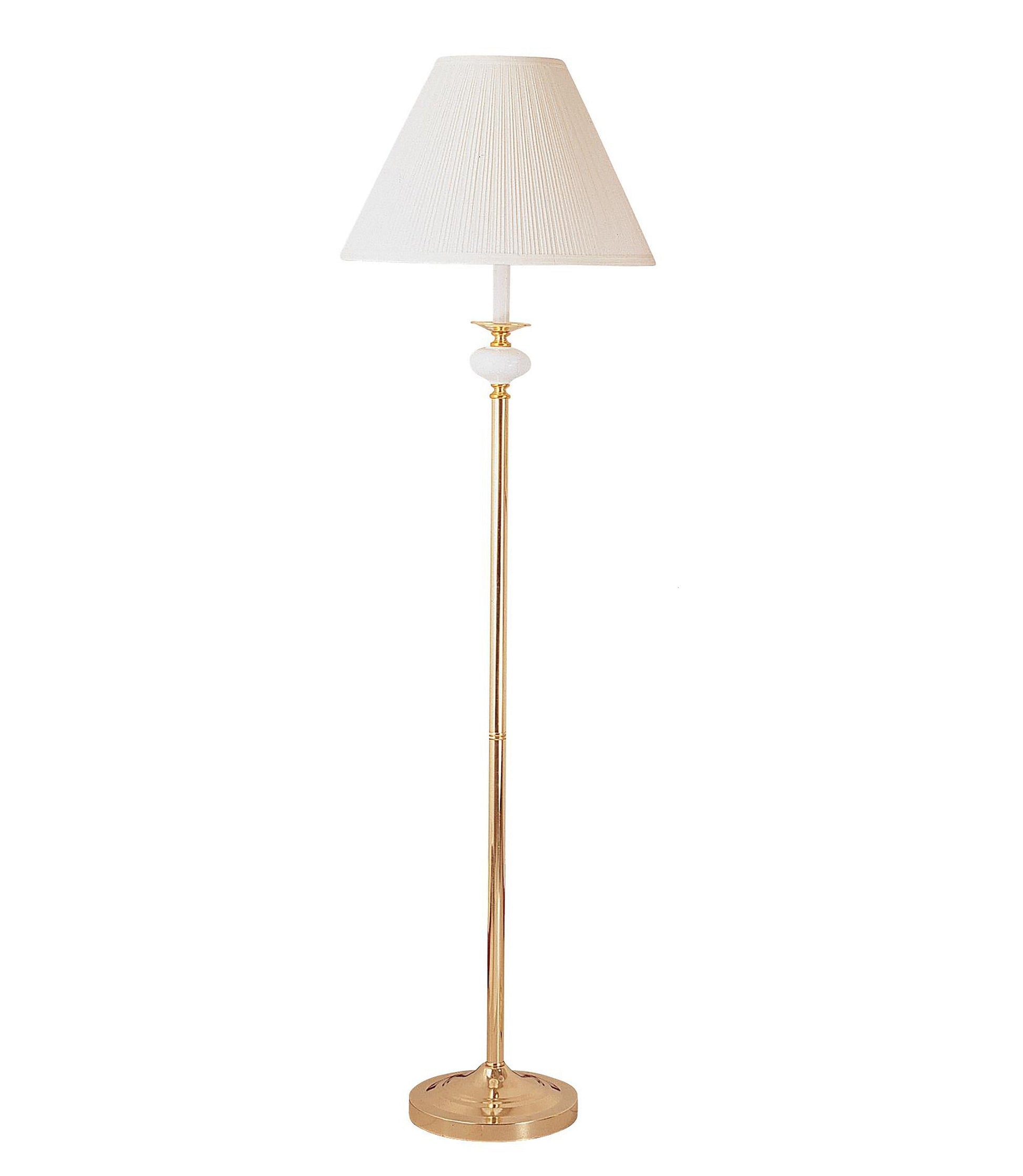 Ore International 60"H Ivory Ceramic & Brass Floor Lamp