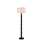 Ore International 61"H Coastal Littoral Wood Insp Modern Floor Lamp