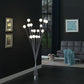 Ore International 62"H 16-Light Acrylic Globe Aluminum LED Chrysanthe Silver Chrome Metal Floor Lamp