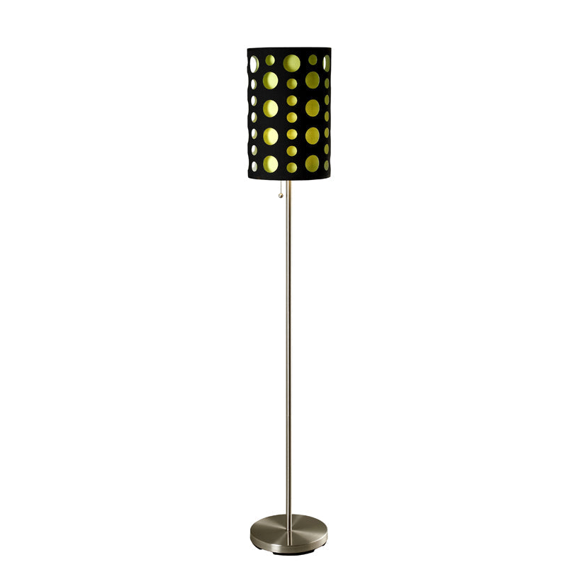 Ore International 62"H Modern Retro Black & Green Floor Lamp