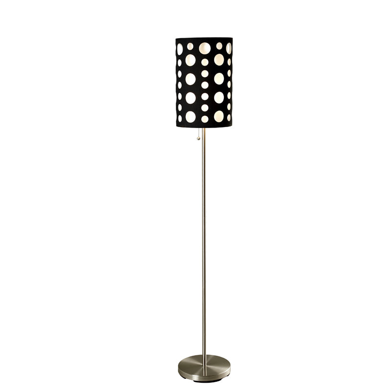 Ore International 62"H Modern Retro Black & White Floor Lamp