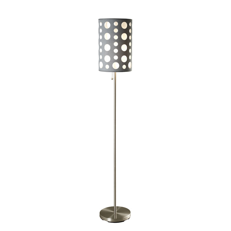 Ore International 62"H Modern Retro Gray & White Floor Lamp