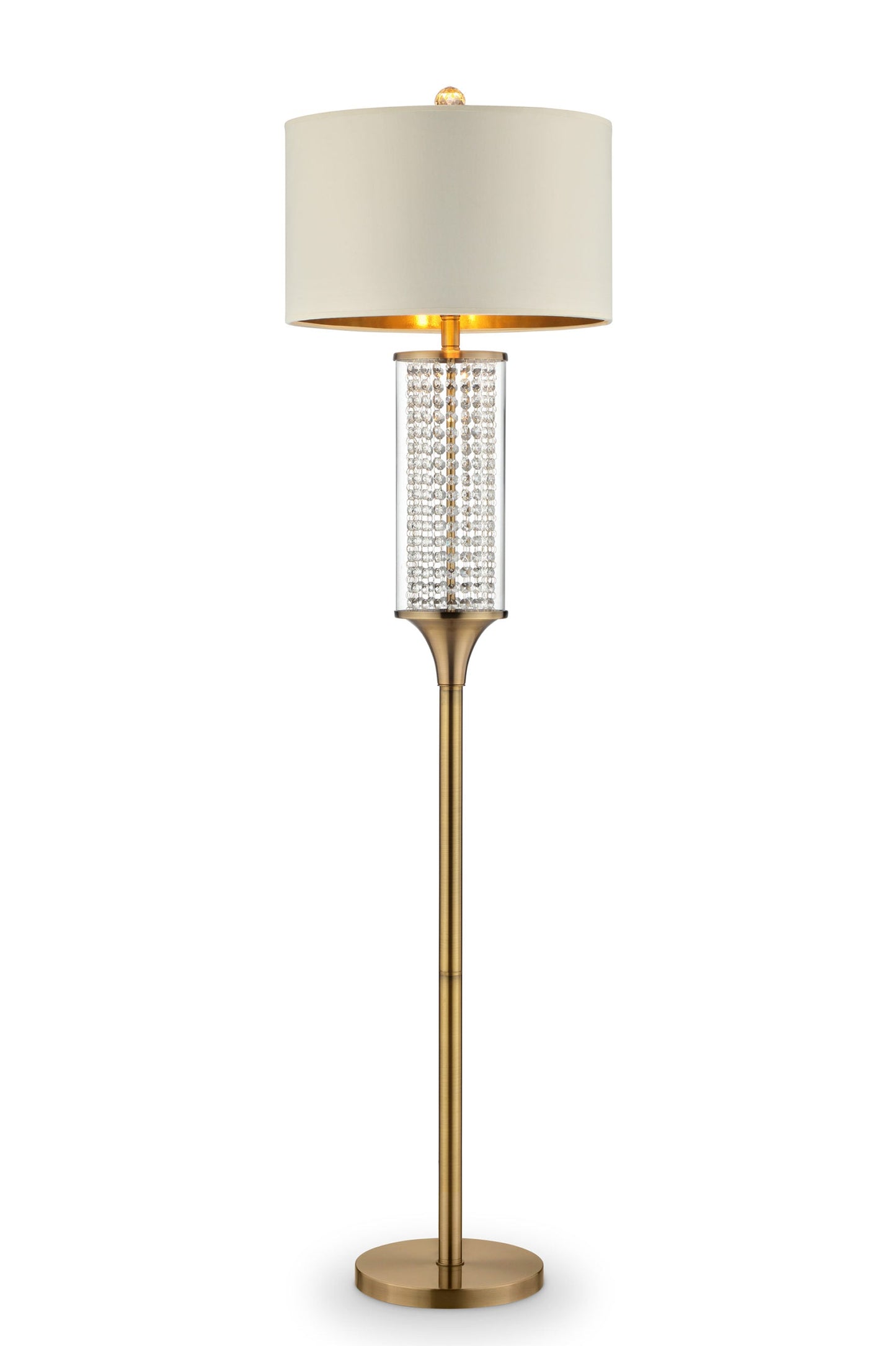 Ore International 62"H Pluviam Crystal Floor Lamp