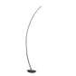 Ore International 63"H Bradie Brushed Nickel LED Arc Tube Floor Lamp