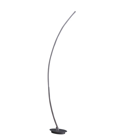 Ore International 63"H Bradie Brushed Nickel LED Arc Tube Floor Lamp