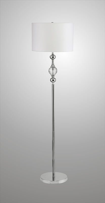 Ore International 63"H Leona Crystal And Chrome Floor Lamp